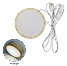 Load image into Gallery viewer, Large Surface LED Light Base Display Stand - Warm light and Cool Light USB - 8 Cm Diameter