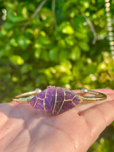 Load image into Gallery viewer, Wire Wrapped Amethyst Crystal Cuff Bracelet