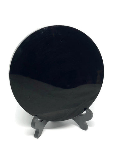 Black Obsidian Scrying Mirror (15cm)