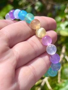 Chatoyant Rainbow Selenite 8mm Beaded Bracelet
