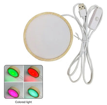 Load image into Gallery viewer, Large Surface LED Light Base Display Stand - Multi Colour Changing Light USB - 8 Cm Diameter