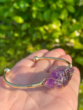 Load image into Gallery viewer, Wire Wrapped Amethyst Crystal Cuff Bracelet