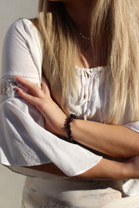 Garnet Crystal Stretch Bracelet