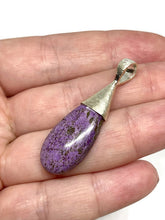 Load image into Gallery viewer, Genuine Solid 925 Sterling Silver Purple Stichtite Pendant
