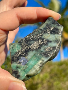 Large Polished Natural Brazilian Emerald Polished Slice #3