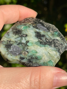 Large Polished Natural Brazilian Emerald Polished Slice #2