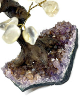 Load image into Gallery viewer, Clear Quartz Crystal Gem Tree on Amethyst Cluster Base