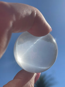 A Grade Natural Girasol Quartz Crystal Sphere with Rutile Star