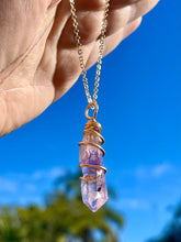 Load image into Gallery viewer, 14 Carat Gold Filled Wire Wrapped Vera Cruz Amethyst Crystal Necklace