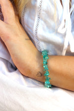 Load image into Gallery viewer, Neon Blue Apatite Crystal Stretch Bracelet