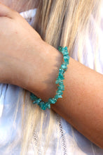 Load image into Gallery viewer, Neon Blue Apatite Crystal Stretch Bracelet