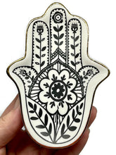 Load image into Gallery viewer, Ceramic Hamsa Hand Protection Jewellery Trinket Dish