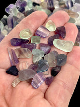 Load image into Gallery viewer, Tumbled Rainbow Fluorite Crystal Chips (100g)