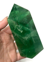Load image into Gallery viewer, Large Bright Green Fluorite Crystal Generator Point