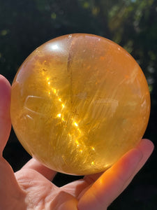 Beautiful A Grade Optical Golden Honey Calcite Sphere
