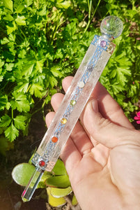Clear Quartz Crystal Chakra Stick Wand