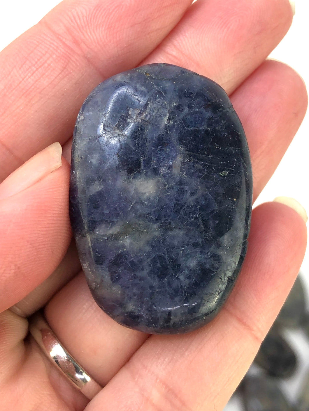 One (1) African Iolite Meditation Stone (small)