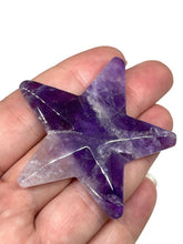 Load image into Gallery viewer, Amethyst Crystal Star Carving