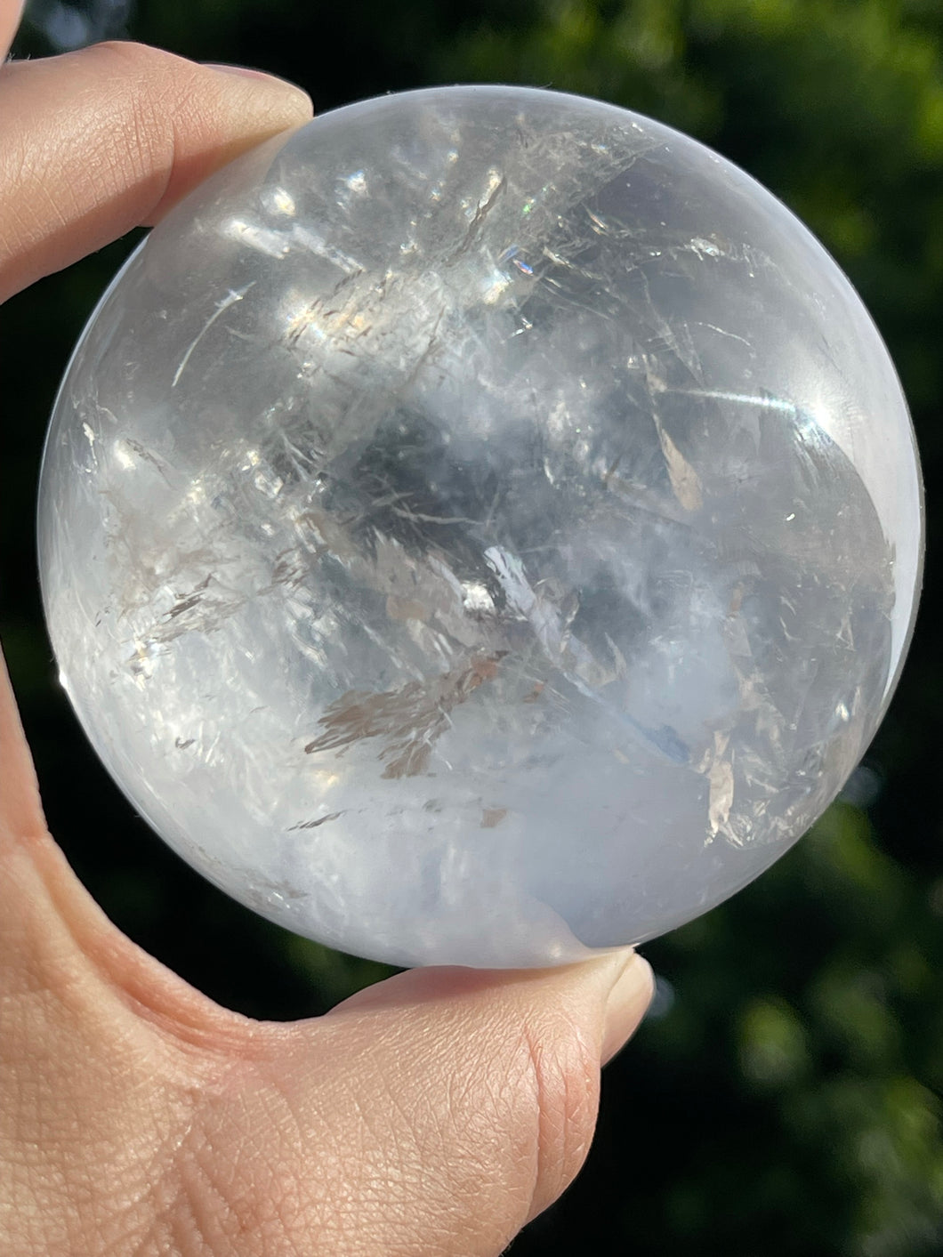 A Grade Beautiful Clarity Brazilian Clear Quartz Crystal Sphere