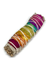 Load image into Gallery viewer, Rose Petal Seven Chakras Californian White Sage Smudge Stick