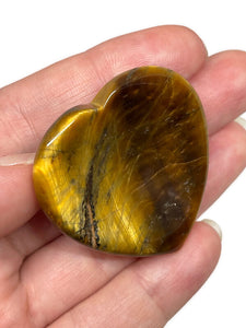 Golden Tiger Eye Heart Shaped Worry Stone
