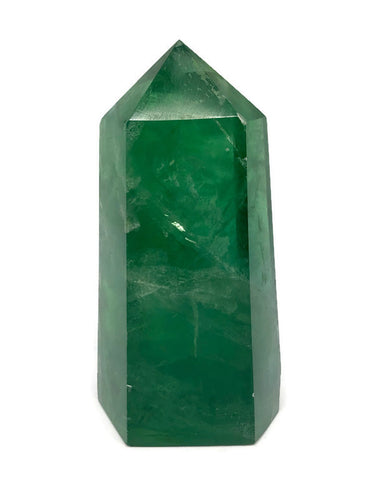Large Bright Green Fluorite Crystal Generator Point
