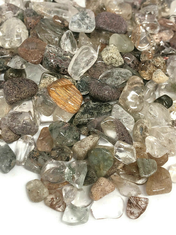 Tumbled Lodolite (Garden Quartz) Crystal Chips (100g)