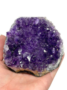 A Grade Deep Purple Uruguayan Amethyst Crystal Standing Cluster