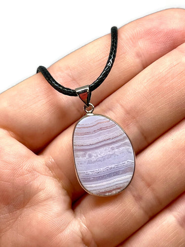 High Quality Blue Lace Agate Crystal Pendant