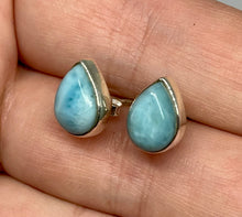 Load image into Gallery viewer, 925 Sterling Silver Larimar “Dolphin Stone” Stud Earrings