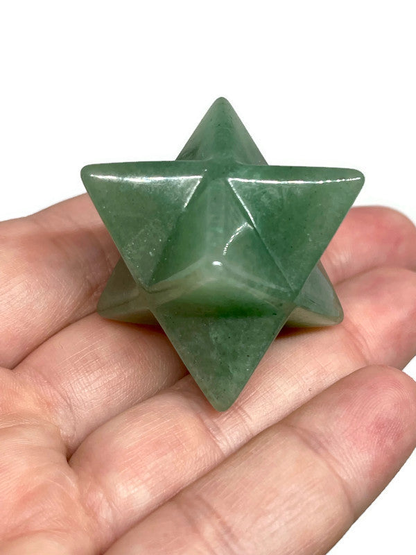 One (1) Green Aventurine Merkaba Star