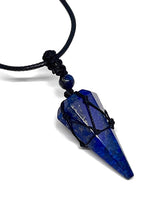 Load image into Gallery viewer, Sweater Length Lapis Lazuli Pendulum Necklace