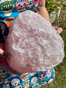 Massive A Grade Brazilian Rose Quartz Crystal Boulder