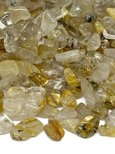 Load image into Gallery viewer, Tumbled Angel Hair Golden Rutilated Quartz Crystal Chips (100g)