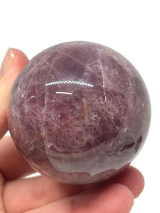 Premium A Grade Purple Lavender Rose Quartz Crystal Sphere with Star