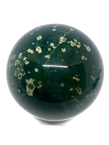 Huge 9.1 Cm Deep Green Ocean Jasper Sphere