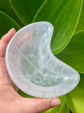 Load image into Gallery viewer, Moroccan Selenite Crystal Crescent Moon Shaped Trinket Bowl Decorative Dish