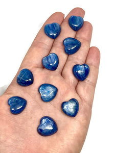 Premium Quality Brazilian Blue Kyanite Crystal Flat Back Heart