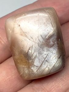 One (1) XL Peach Moonstone Tumbled Stone
