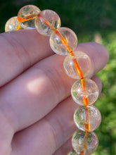 Load image into Gallery viewer, 12 mm Light Citrine Crystal Beaded Bracelet