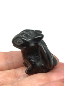 Hand Carved Black Obsidian Crystal Dragon (Small)