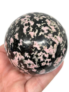 6 Cm Speckled Pink Rhodonite Sphere