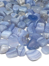 Load image into Gallery viewer, Tumbled Premium Quality Blue Lace Agate Crystal Chips (100g)