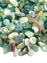 Load image into Gallery viewer, Tumbled Moss Agate Crystal Chips (100g)