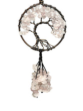 Load image into Gallery viewer, Rose Quartz Tree of Life Hanging Decoration - Round Shape