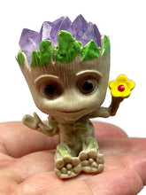 Load image into Gallery viewer, Baby Nature Spirit Figurine with Amethyst Crystal