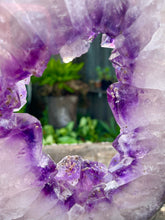Load image into Gallery viewer, XXXL Sparkling A Grade Brazilian Amethyst Geode Ring Slice on Stand