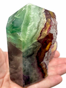 Multicoloured Rainbow Fluorite Crystal Cubic Cluster Point