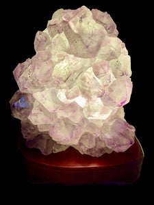 Huge A Grade Brazilian Amethyst Crystal Cluster Lamp