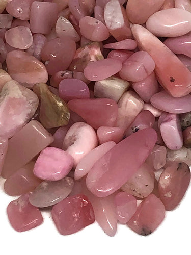 Tumbled Peruvian Pink Opal Crystal Chips (100g)